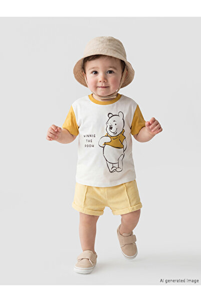 LC Waikiki Trendlucky Winnie the Pooh Printed Baby Boy T-Shirt with Difference