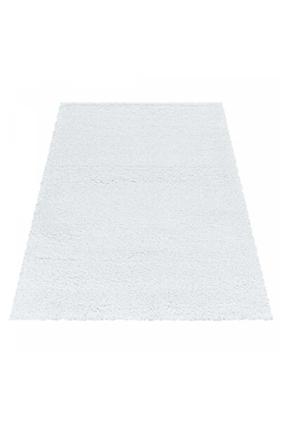 AYYILDIZ Covor Shaggy, Fluffy Super moale, 80 x 150 cm, Alb, Polipropilen, Oe...