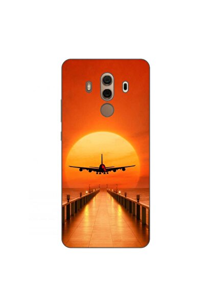 OEM Husa compatibila cu Huawei Mate 10 Pro Silicon Gel Tpu Model Airplane Sunset
