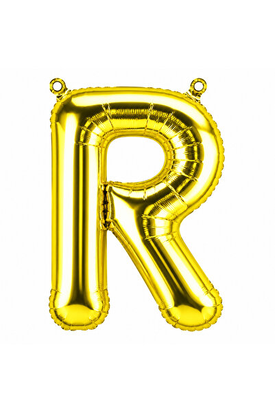 BeySüS Letter R Foil Balloon Gold Color (76 cm)