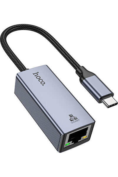 hoco. Hoco UA37 Προσαρμογέας Δικτύου USB-C με Ενσύρματη Σύνδεση Gigabit Ethernet