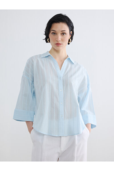 LC Waikiki Embroidered Detailed Oversize Women's Shirt