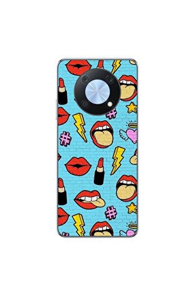 OEM Husa compatibila cu Huawei Nova Y90 Silicon Gel Tpu Model Pop Art Lips