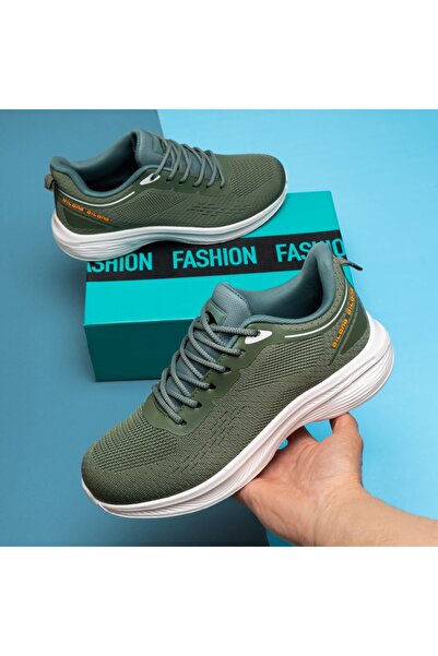 Modlet.ro Men's green thick-soled sneakers ION6