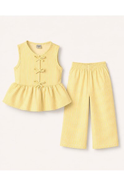 My Kids Wear Kız Çocuk Bella Fiyonk Detaylı Alt Üst Takım 12801