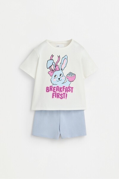LEFTIES Desenli kısa pijama takımı