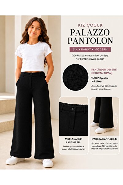 Nickel Rio Fabric Girls' Palazzo Trousers