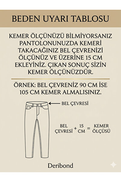 Deribond Kadın %100 Hakiki Deri Klasik Elbise Ve Kot Kemeri Genişlik 1.80 cm
