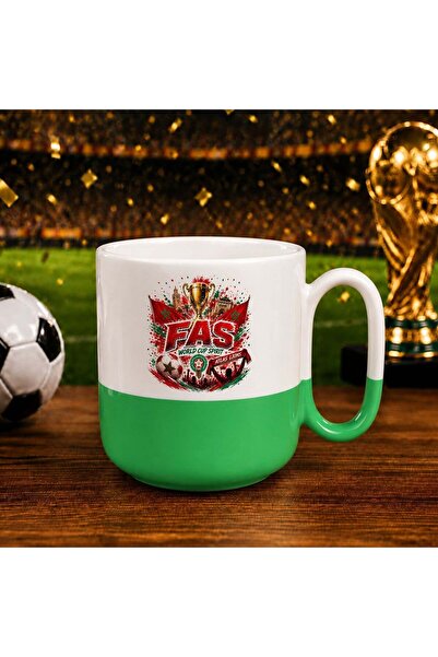 Bk Gift كأس مبهجة باللون الأخضر بتصميم كأس العالم لكرة القدم بتصميم مشجعي المغرب