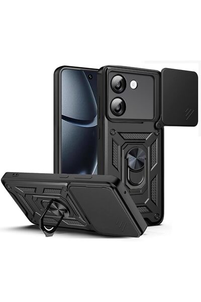 m.tk moveteck Xiaomi Poco X8 Pro Uyumlu Kılıf Kamera Korumalı Sürgülü Yüzüklü...