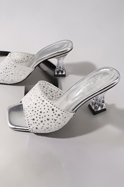 HFKY Women's Heeled Slippers. Transparent Heeled Slippers
