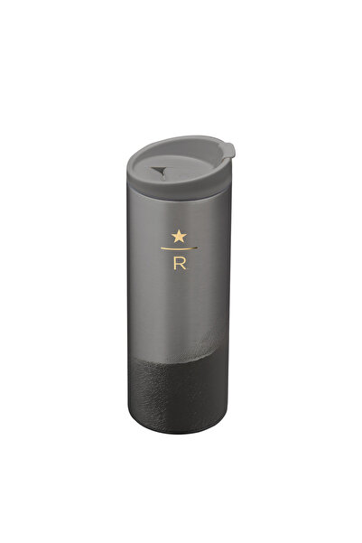 Starbucks ®   كوب ميير من الفولاذ المقاوم للصدأ بلون رمادي مع رقائق ذهبية (16...