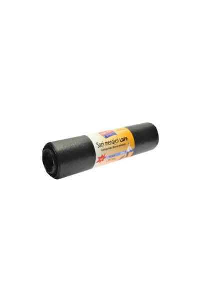Egepack Top Bottom Set of 3 Rolls of Bags - Black Household / Garbage 320 L B...