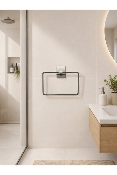 DMR VESTA Chrome Towel Holder 304 Stainless Steel |   Strong Adhesive Bathroom Towel Holder