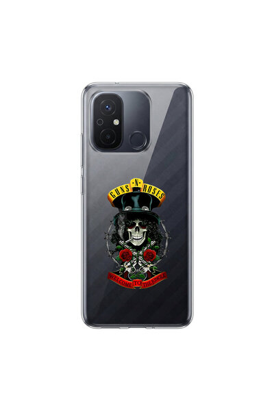 PPKin Redmi 12C Compatible Metal 3 Design Transparent Case