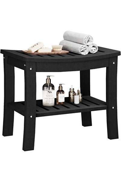 Garvee HDPE Shower Bench with Storage Shelf - 330Lbs Bathroom Stool | ADA Com...