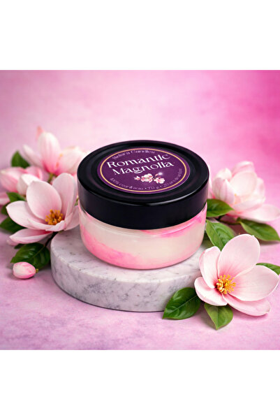 Solara Candles ROMANTIC MAGNOLIA, marmura, roz, 90g, ardere 25 h, lumanare pa...