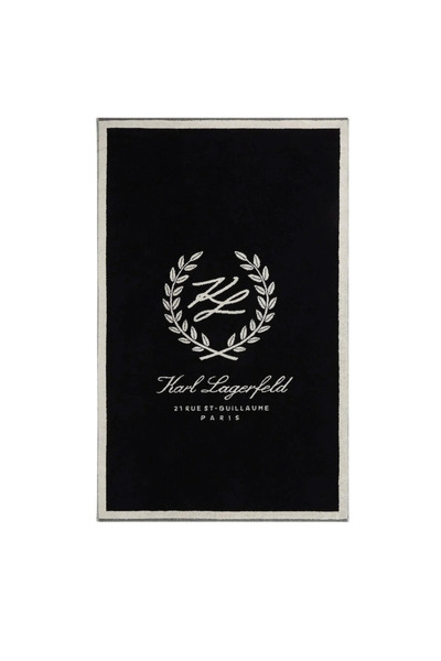 Karl Lagerfeld Unisex K/Hotel Crest Πετσέτα Θαλάσσης Μαύρη B1W46088-999 Black