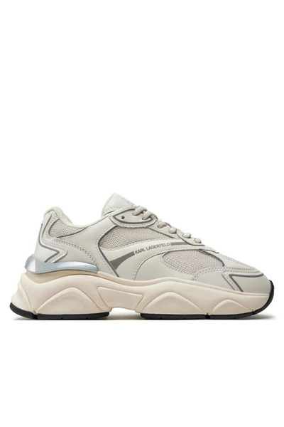 Karl Lagerfeld Γυναικεία Δερμάτινα Runner Sneakers Λευκά KL65624-411 WHITE