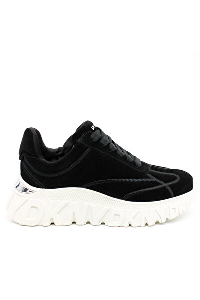 Dkny Γυναικεία Δερμάτινα Laeoni Sneakers Μαύρα K4408656-BLACK