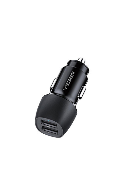 Veger CC316- Φορτιστής αυτοκινήτου 17W με 2 θύρες USB 2A - Μαύρο