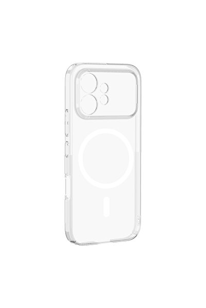 UnDePlus Honor 600 5G Kılıf M-Safe Şarj Özellikli Ultra İnce Sert PC Uyumlu Açık London Kapak