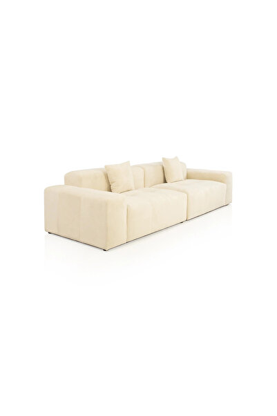 Midas Furniture FUR-FAUX SOFA 3 SEATER 310X107X70 CM WHITE