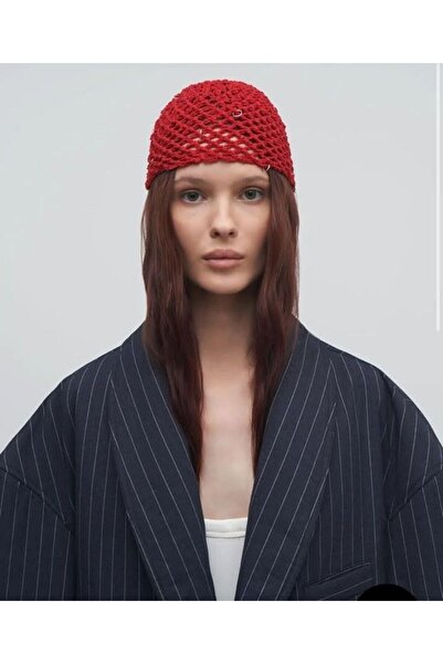 HARMİNSTORE Kadın El Örgüsü Saç Filesi- Bone Vintage Bandana