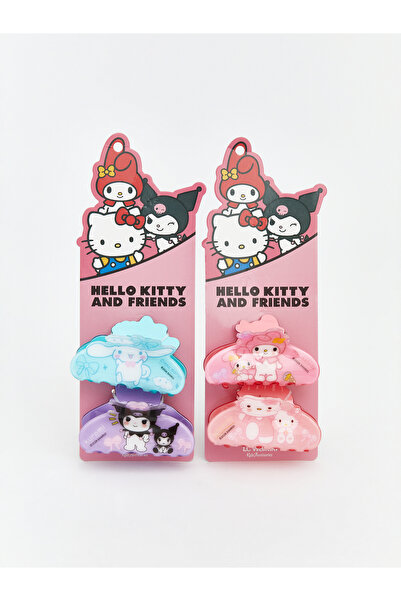 LC Waikiki Σετ κλιπ μαλλιών για κορίτσια με σχέδιο Hello Kitty, 2 τεμάχια