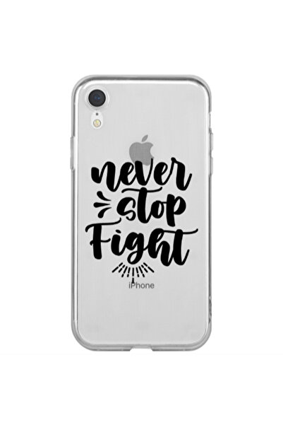 Other Apple iPhone Xr Never stop fight Transparent Silicone TPU Θήκη