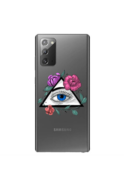 Other Samsung Note 20 Eye and flower Transparent Silicone TPU Θήκη