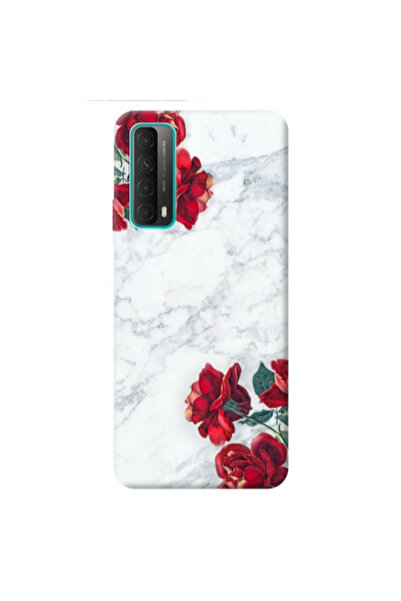 Other Huawei P Smart 2021 red roses marble Transparent Silicone TPU Θήκη