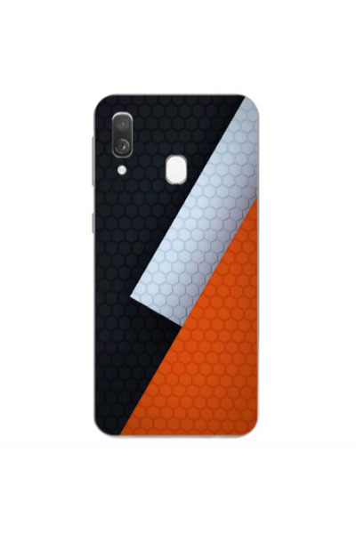Other Samsung A40 Coated hexagon Transparent Silicone TPU Θήκη
