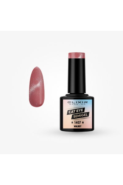 Elixir CAT EYE SEMI GEL (ΗΜΙΜΟΝΙΜΟ BΕΡΝΙΚΙ) - 1407 WALNUT 8ML