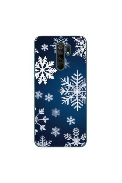 OEM Θήκη συμβατή με Xiaomi Redmi 9 από σιλικόνη gel TPU με σχέδιο νιφάδας χιο...