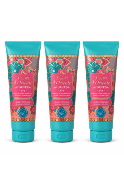 Tesori d'Oriente Set 3 x Tesori d’Oriente Ayurveda, cremă de duș aromatică, A...