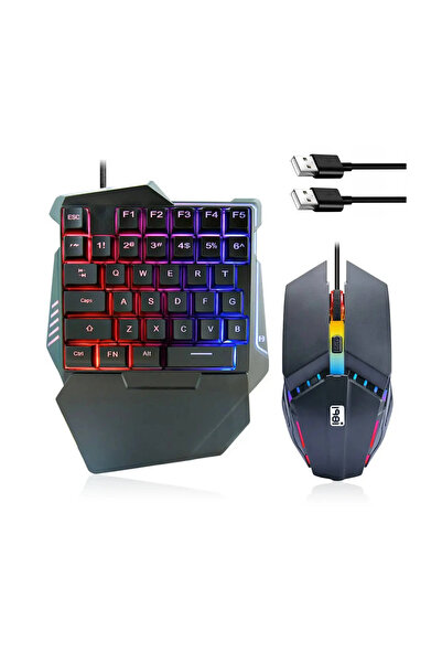 Microcase 35 Tuşlu RGB Işıklı Kablolu Gaming oyuncu Klavye Ve Mouse Set - AL5727