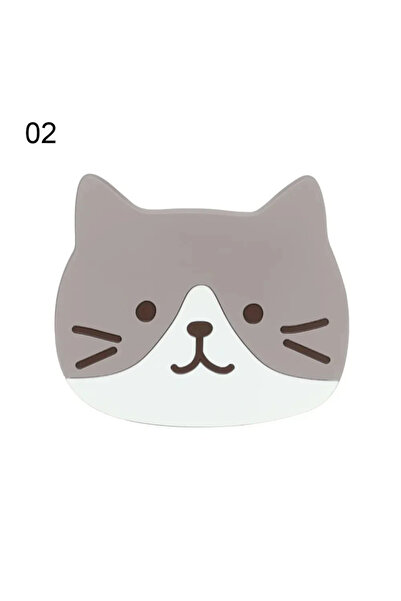 Choice as show 1pc 02 Cartoon Cat Themed Drink Coasters Reusable Silicone Hea...