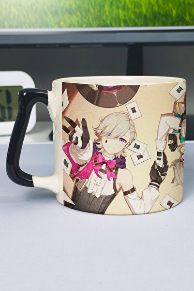 ZipZap Lyney Genshin Impact Printed Ceramic Luxury Mug (1 Piece) Special Blac...