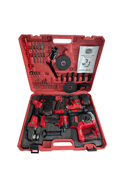 German Meister Trusa 4 Scule 36V 8Ah, Flex 125MM, Bormasina Brushless, Rotope...