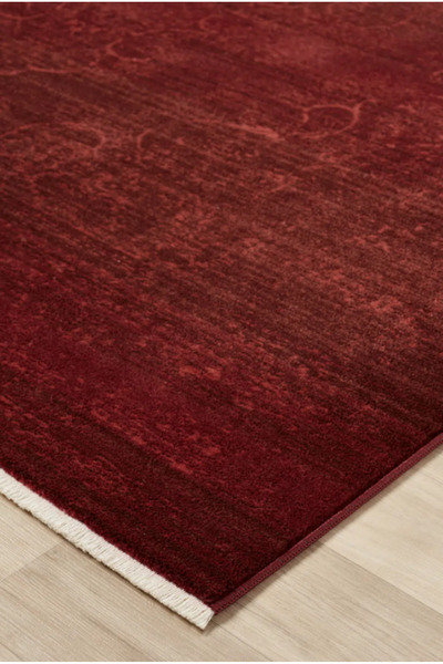 TÜRKERİ Asır 261 Bordo Salon Halısı Modern Desenli Yumuşak Dokulu Halı