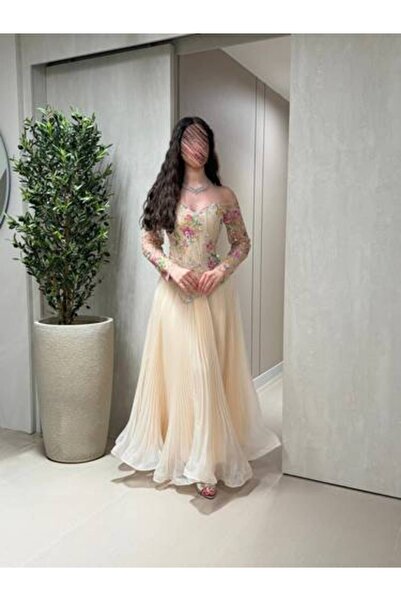 Shams Fashion Organza Crinkle Dress with Rose Costumes