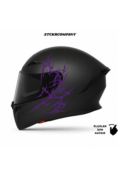 STCKRCO Tribal Kask Stickerı – Motor Kaskı İçin Premium Tribal Sticker - Moto...