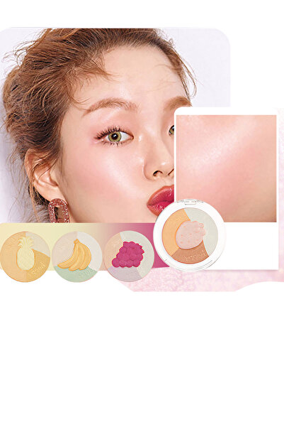 Colorina مجموعة بودرة أحمر الخدود متعددة الألوان، مكونة من 4 قطع، ولوحة تحديد وهايلايتر طويلة الأمد للخدود والعينين