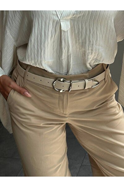 LİA KEMER Learn Round Buckle Model Jacket Belt Dress Belt Trouser Belt