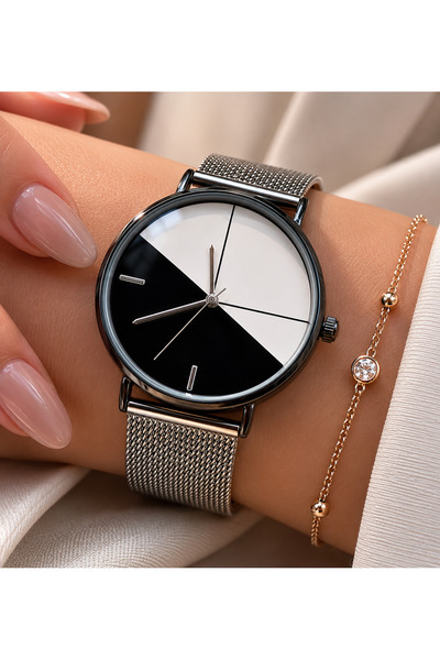 Weluxa Women's Wristwatch Steel Mesh Band Black Color Case Casual and Stylish...
