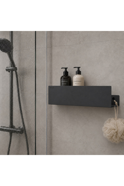 PNR AQUA Bathroom Shower Shelf 45 cm Anthracite