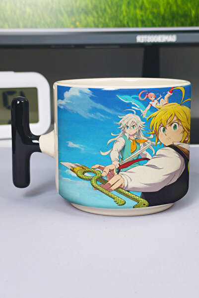 ZipZap Nanatsu No Taizai Anime Printed Ceramic Luxury Mug (1 Piece) T-Shaped ...
