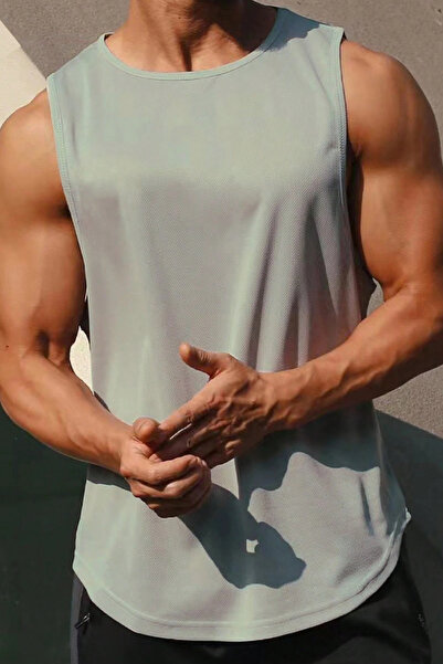 GENIUS STORE Ανδρικό μπλουζάκι Athlete Zero Sleeve για γυμναστική και προπόνη...