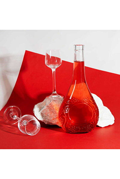 OEM Sticlă decorativă de 500ml, cu model în relief cu viță de vie și struguri...